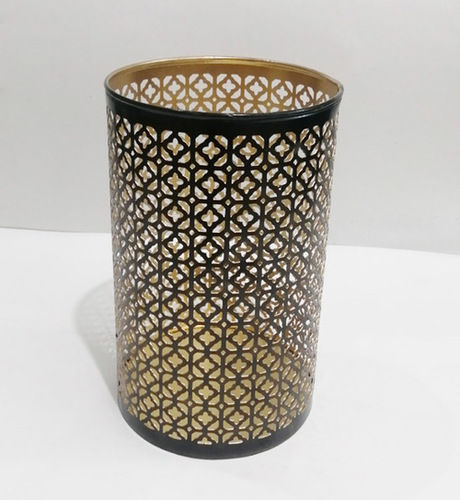 Metal Iron Powder Coated Fancy T-Light Votive Jar