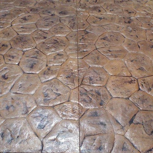 Random Stone Stamped Concrete Flooring Service By TS FLOORING