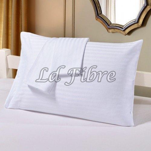 White Color Cotton Plain Striped Pillow Covers, Rectangle Shape Size: Available In Various Size