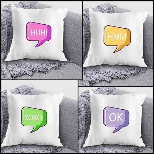 White Designer Cushion Cover (Set Of 4)