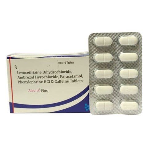  लेवोसेटिरिज़िन डाइहाइड्रोक्लोराइड एम्ब्रॉक्सोल एचसीएल पेरासिटामोल फेनिलफ्रिन एचसीएल टैबलेट्स 
