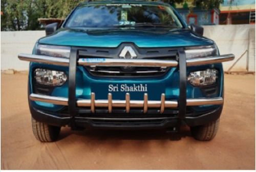 Stainless Steel And Rubber Sleeves Renault Kwid Front Bumper Vehicle Type: Four Wheeler