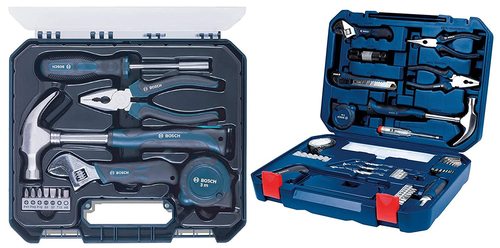 thumbnail image 2 of Bosch 108-Piece All-in-One Metal Hand Tool Kit With Hammer, Screwdrivers & Pliers (Blue Case) 2 of 2