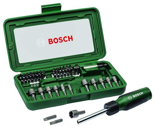 Bosch 46 Pieces Screwdriver Bit Set With Magnetic Universal Holder 2607019504