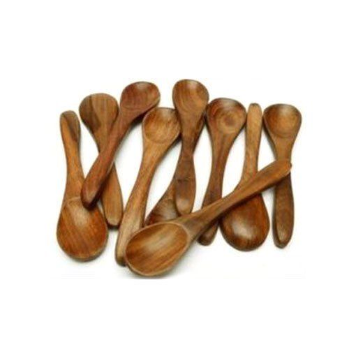 Light Weight Brown Wooden Eating Spoon