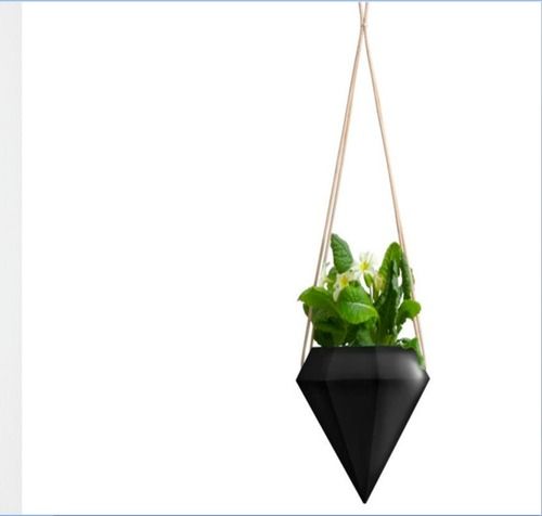 Various Colors Are Available Black Plastic Artificial Decorative Hanging Planter