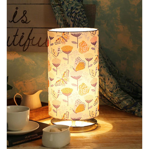 Butterfly on Flower Round Lamp