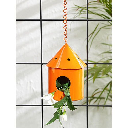 Round Hut Bird House Orange