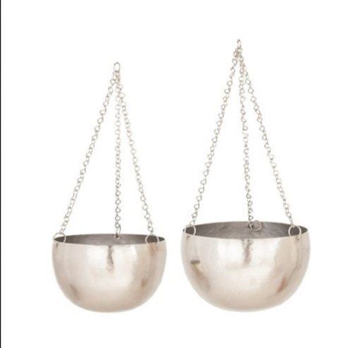 Silver Color Stainless Steel Hanging Planter