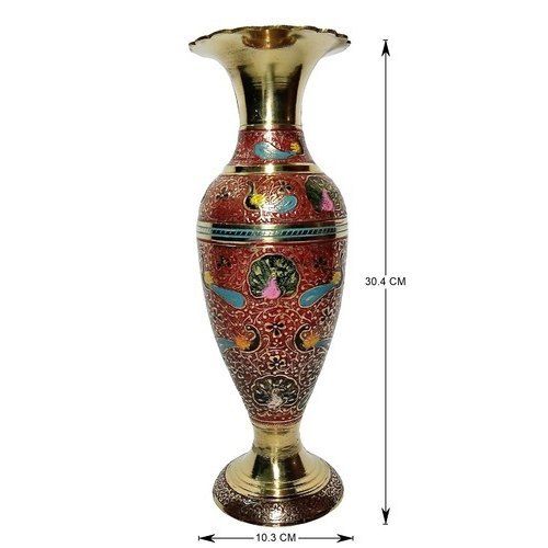 Metal Brass Hand Crafted Decorative Flower Vase