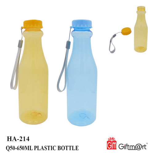 Assorted Handy Plastic Water Bottle - 650Ml