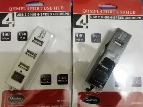 High Speed Quantum 4 Port USB Hub With on and Off Switch and Indicator