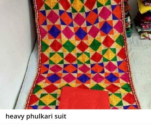 KD195 Pure Cambric Cotton Wholesale Phulkari Suits With Patching Juttis 7  Pieces Catalog Catalog