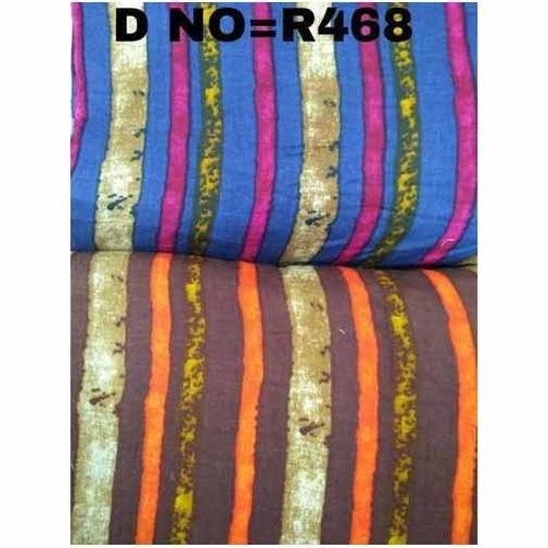 Breathable R468 Cotton Rayon Multicolour Printed Fabric