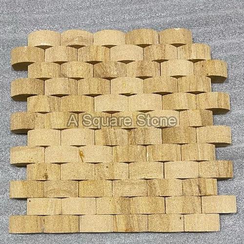 Teak Channel Mosaic Tiles