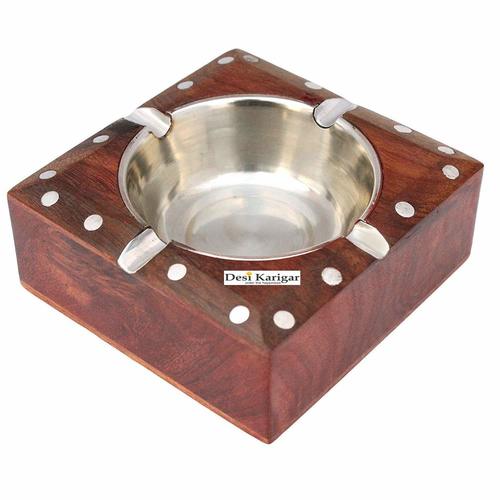 Desi Karigar Wooden Premium Quality Antique Ashtray