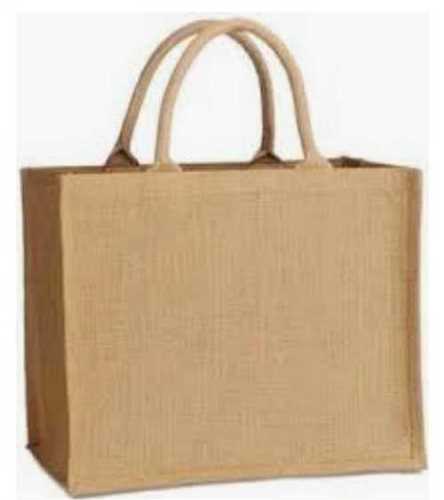 Brown Loop Handle Natural Jute Carry Bag