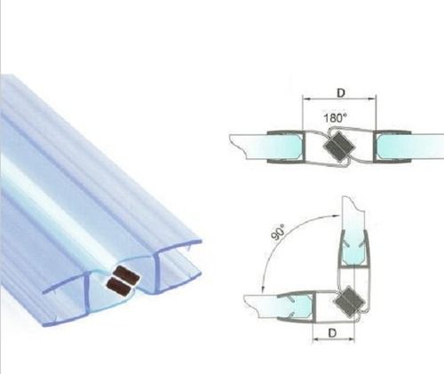 White Pvc Transparent Glass Door Magnetic Seal