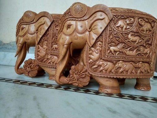 Deep Shikar Work Wooden Elephant