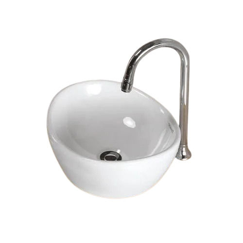 White Modern Round Shape Ceramic Wash Basin