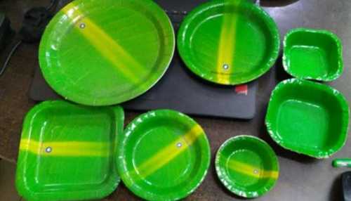 Green Multi Shape Disposable Plate 