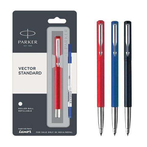 Multi Color Parker Vector Standard Rollerball Pen With Stainless Steel Trim