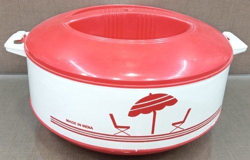 Plastic And Steel Round Shape Printed Casserole