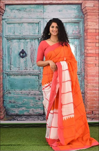 Rani Pink Ladies Attractive Cotton Printed Saree