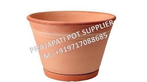 Plain Design Brown Color Terracotta Pots