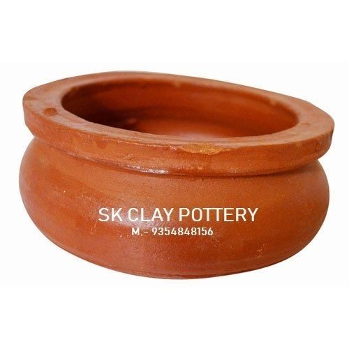 Plain Design Clay Biryani Handi