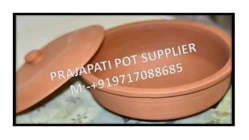 Round Shape Plain Terracotta Biryani Pot