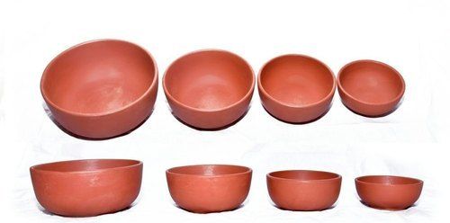 Terracotta Clay 4 Soup Bowl Set