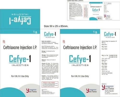 Ceftriaxone Antibiotic Intravenous Injection Expiration Date: Printed On Pack Years