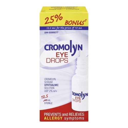 Cromolyn Sodium - Plastic Bottle 5-10 ml | Ophthalmic Eye Drops for Seasonal Allergies, Allopathic Liquid Solution, Suitable for All Ages