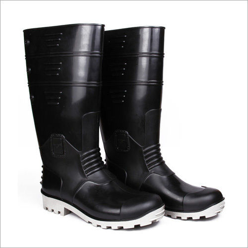 Black Abrasion Resistance Safety Gumboots