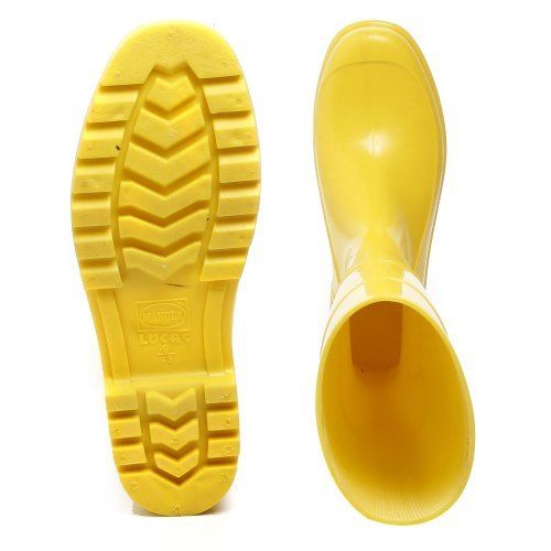  पीले पीवीसी उच्च टखने की सुरक्षा के जूते 
