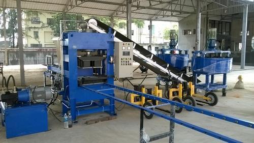 Blue Automatic Block Making Machine