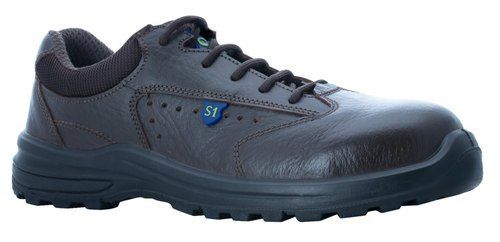 Black Low Ankle Leather Safety Shoes