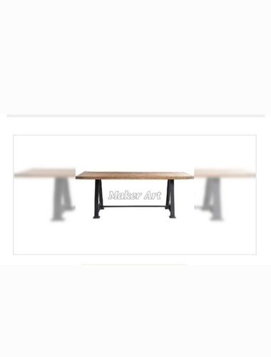 Plain Pattern Brown Color Dining Table