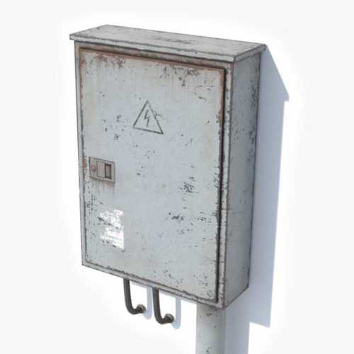 Grey Plain Rectangular Electric Box