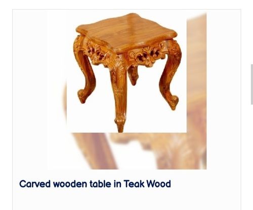 Teak Wood Carved Wooden Table