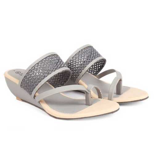 Faux Leather Multicolor Ladies Sandals