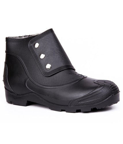 Black Hillson Button Closure Antistatic Boot