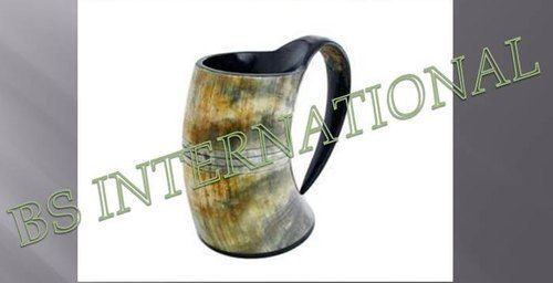 Natural Horn Carved Tankard (Mug)