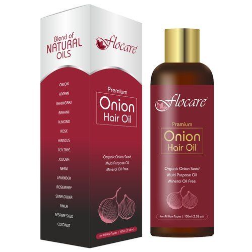 Pure Natural Flocare Brand Made With Herbal Ingredients Onion Hair Oil For Hair Growth