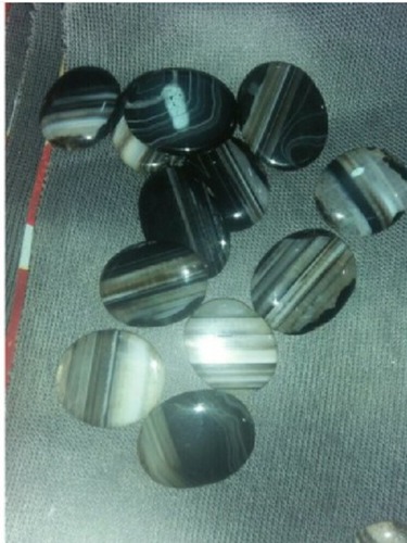 Black 6.5 Mohs Oval Sulemani Hakik Stone