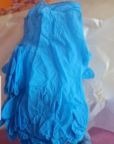 Powder Free Blue Color Grade a Disposable Comfort Grip Nitrile Gloves