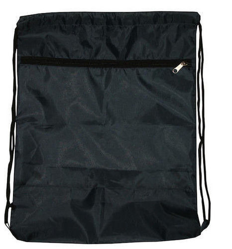Recycled Organic Canvas Zipper Pocket Drawstring Bag