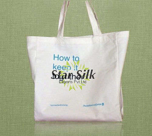Recycled Organic Cotton Shopping Tote Bag