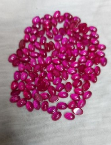Natural Red Imitation Oval Shape Gemstone